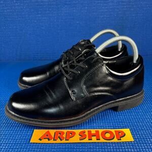 🔴 STACY ADAMS AUSTIN PLAIN TOE OXFORD Size 5M Black Casual Dress Shoes